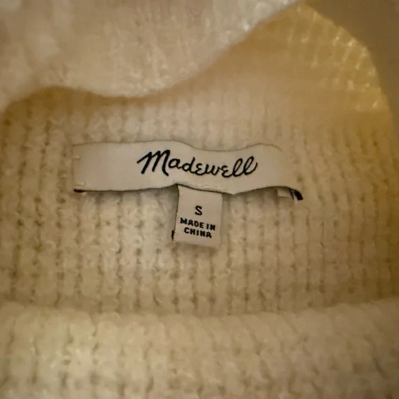 Madewell Cream Mock Turtleneck Sweater - Picture 3 of 5